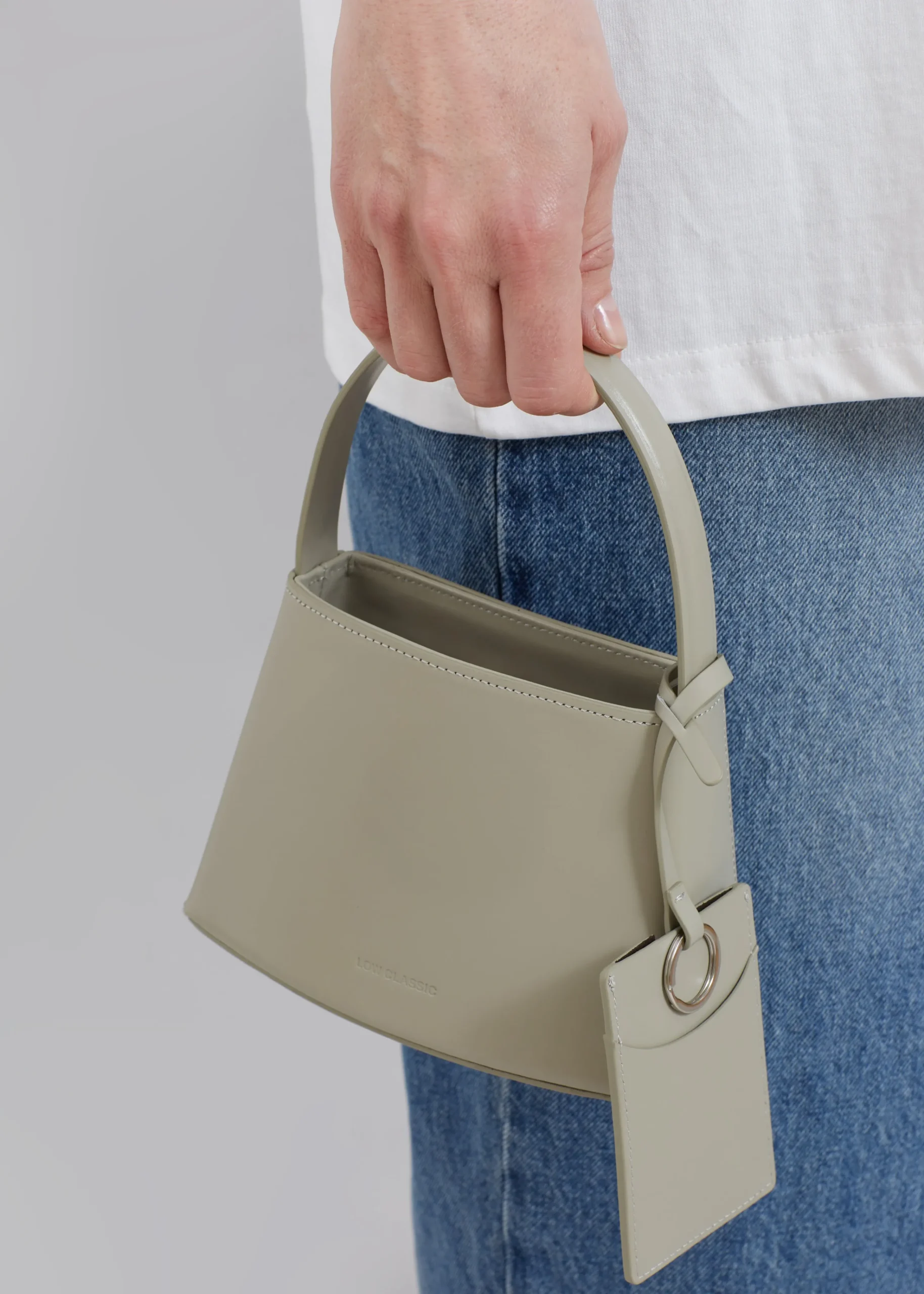 The Frankie Shop Low Classic New Mini Curve Bag Greyish Green Sale