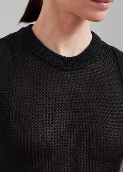 The Frankie Shop Low Classic Resort Sleeveless Top Black Outlet