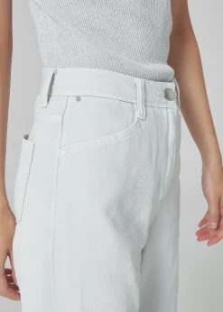 The Frankie Shop Low Classic Straight Fit Jeans White Grey
