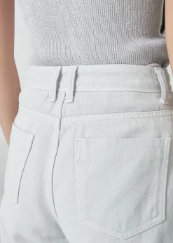 The Frankie Shop Low Classic Straight Fit Jeans White Grey