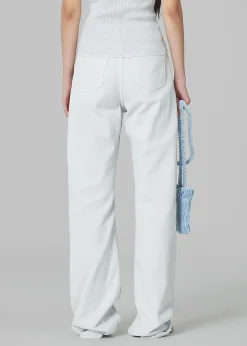 The Frankie Shop Low Classic Straight Fit Jeans White Grey