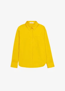 The Frankie Shop Lui Cotton Shirt Gold Yellow Clearance