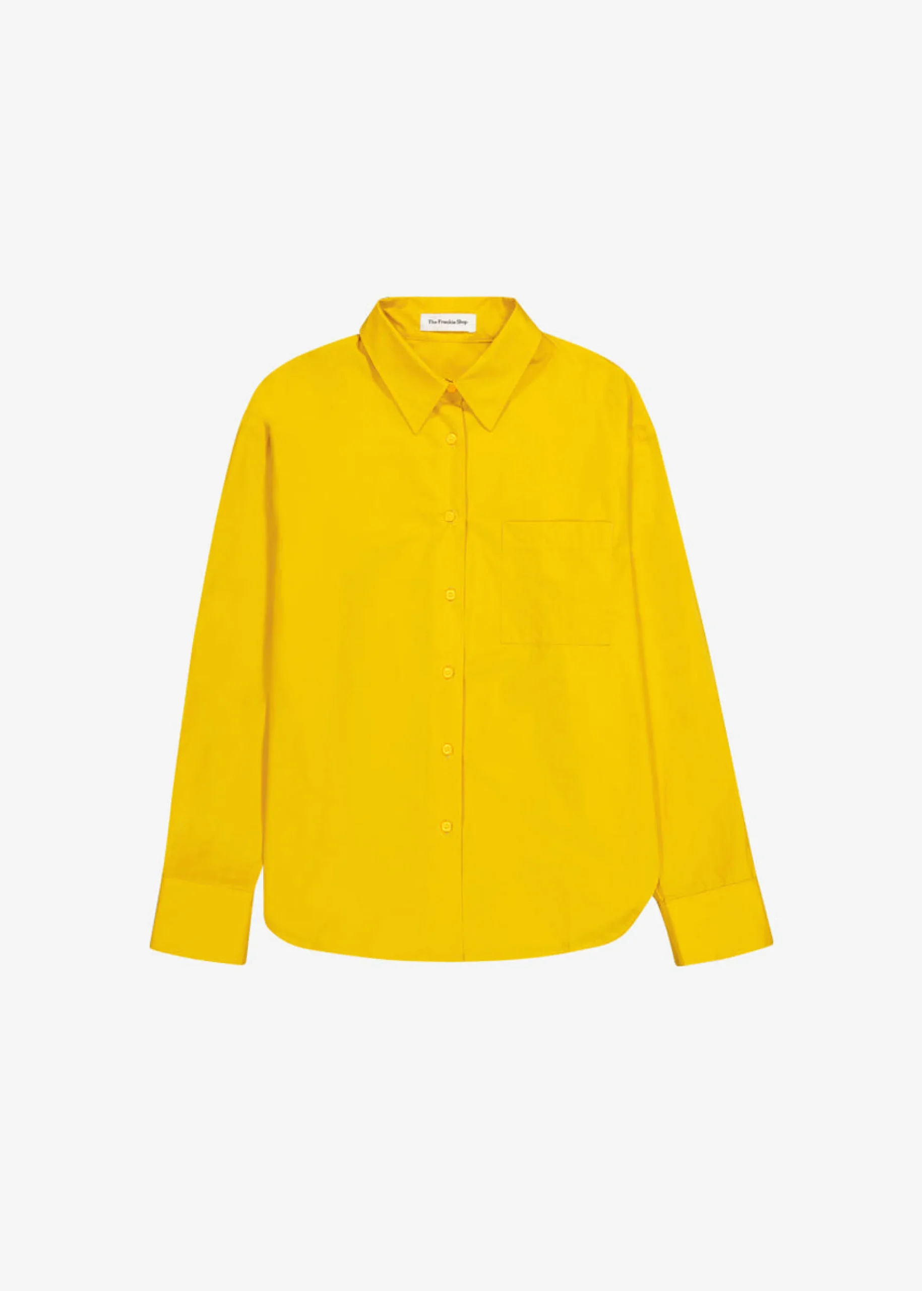 The Frankie Shop Lui Cotton Shirt Gold Yellow Clearance