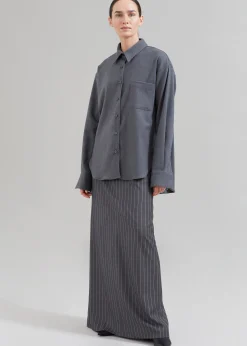The Frankie Shop Lui Midweight Shirt Grey Online