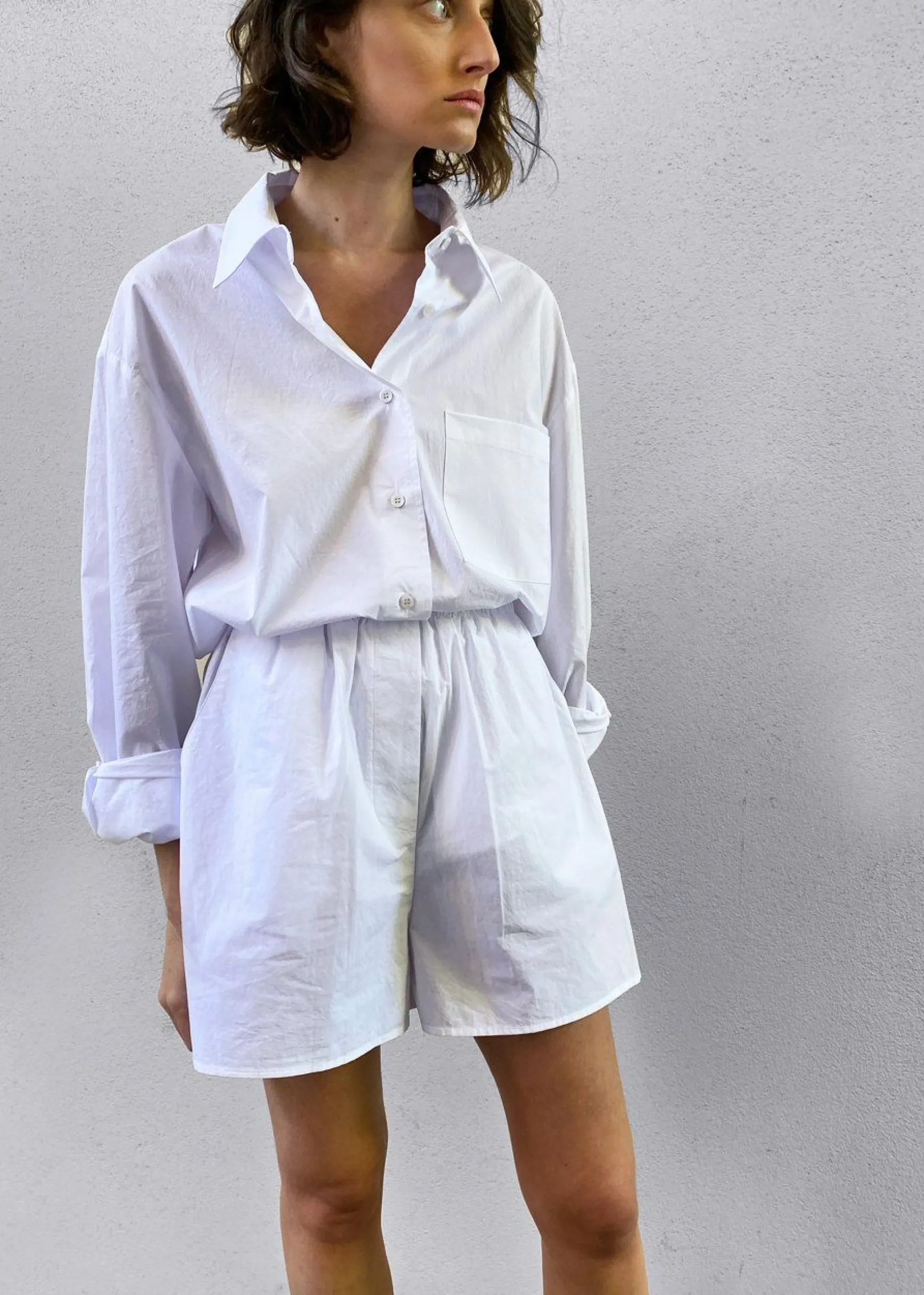 The Frankie Shop Lui Organic Cotton Boxer Short White