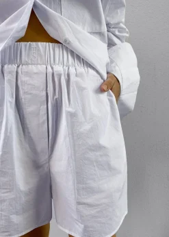 The Frankie Shop Lui Organic Cotton Boxer Short White