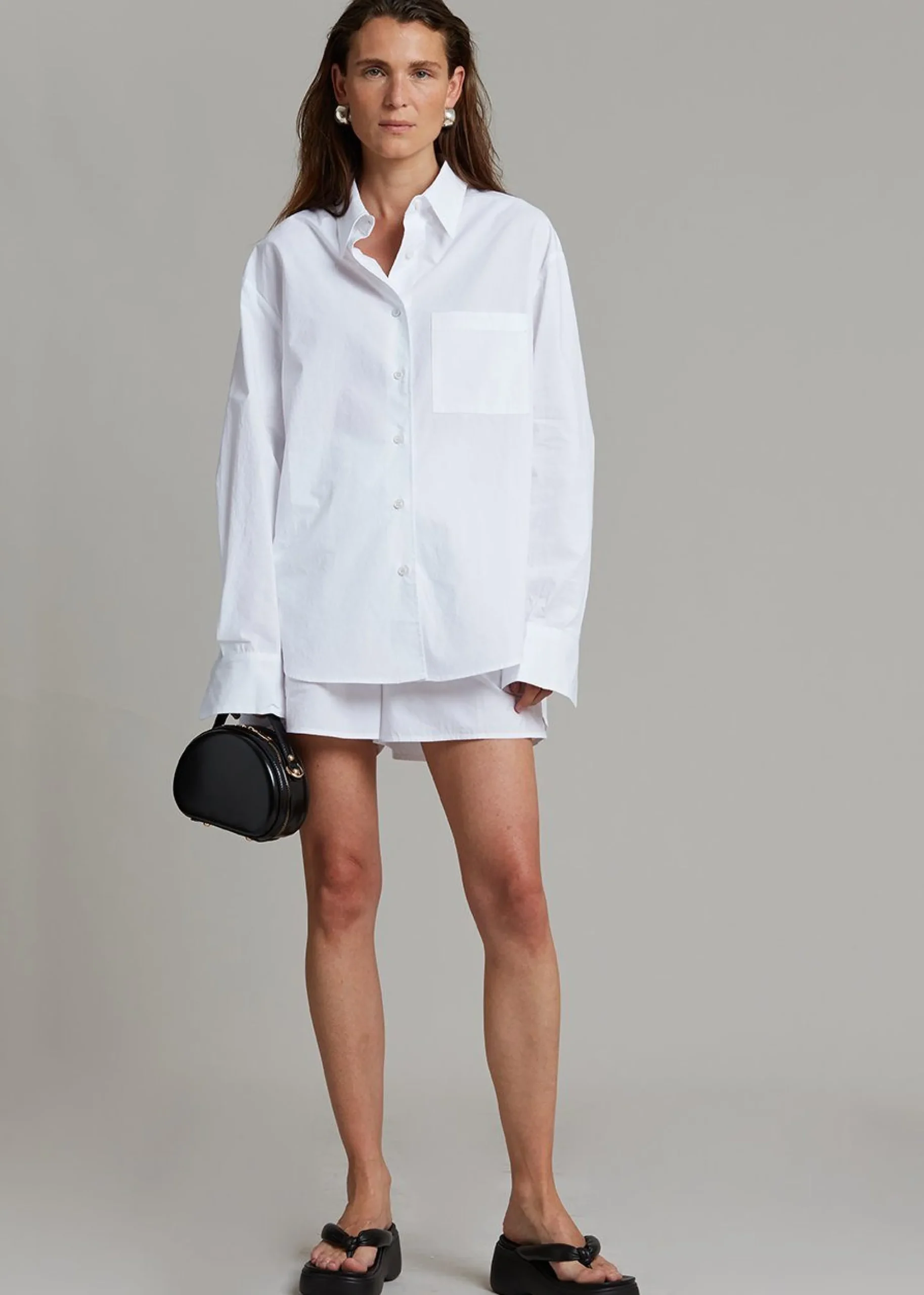 The Frankie Shop Lui Organic Cotton Boxer Short White