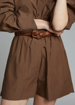 The Frankie Shop Lui Organic Cotton Boxer Short Chocolate Best
