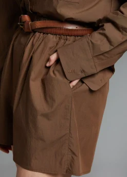 The Frankie Shop Lui Organic Cotton Boxer Short Chocolate Best
