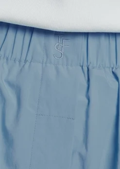 The Frankie Shop Lui Organic Cotton Boxer Short Blue Hot
