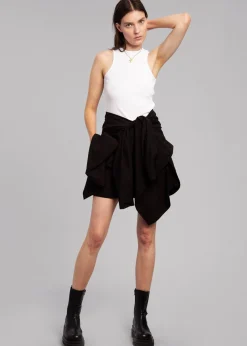 The Frankie Shop Lui Organic Cotton Boxer Short Black Discount
