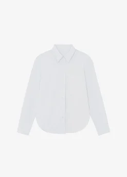 The Frankie Shop Lui Organic Cotton Shirt White Hot