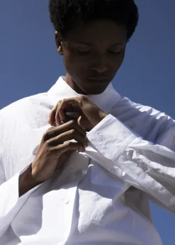 The Frankie Shop Lui Organic Cotton Shirt White Hot