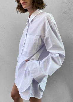 The Frankie Shop Lui Organic Cotton Shirt White Hot
