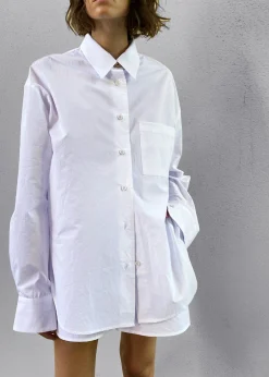 The Frankie Shop Lui Organic Cotton Shirt White Hot