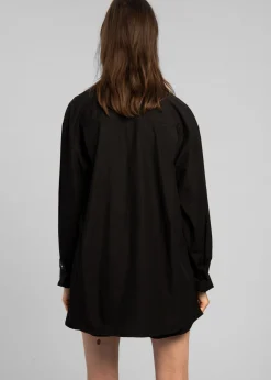 The Frankie Shop Lui Organic Cotton Shirt Black Best