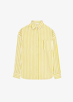 The Frankie Shop Lui Stripe Shirt Gold Yellow Outlet