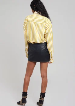The Frankie Shop Lui Stripe Shirt Gold Yellow Outlet
