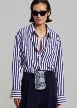 The Frankie Shop Lui Stripe Shirt Deep Blue Hot