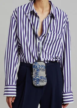 The Frankie Shop Lui Stripe Shirt Deep Blue Hot