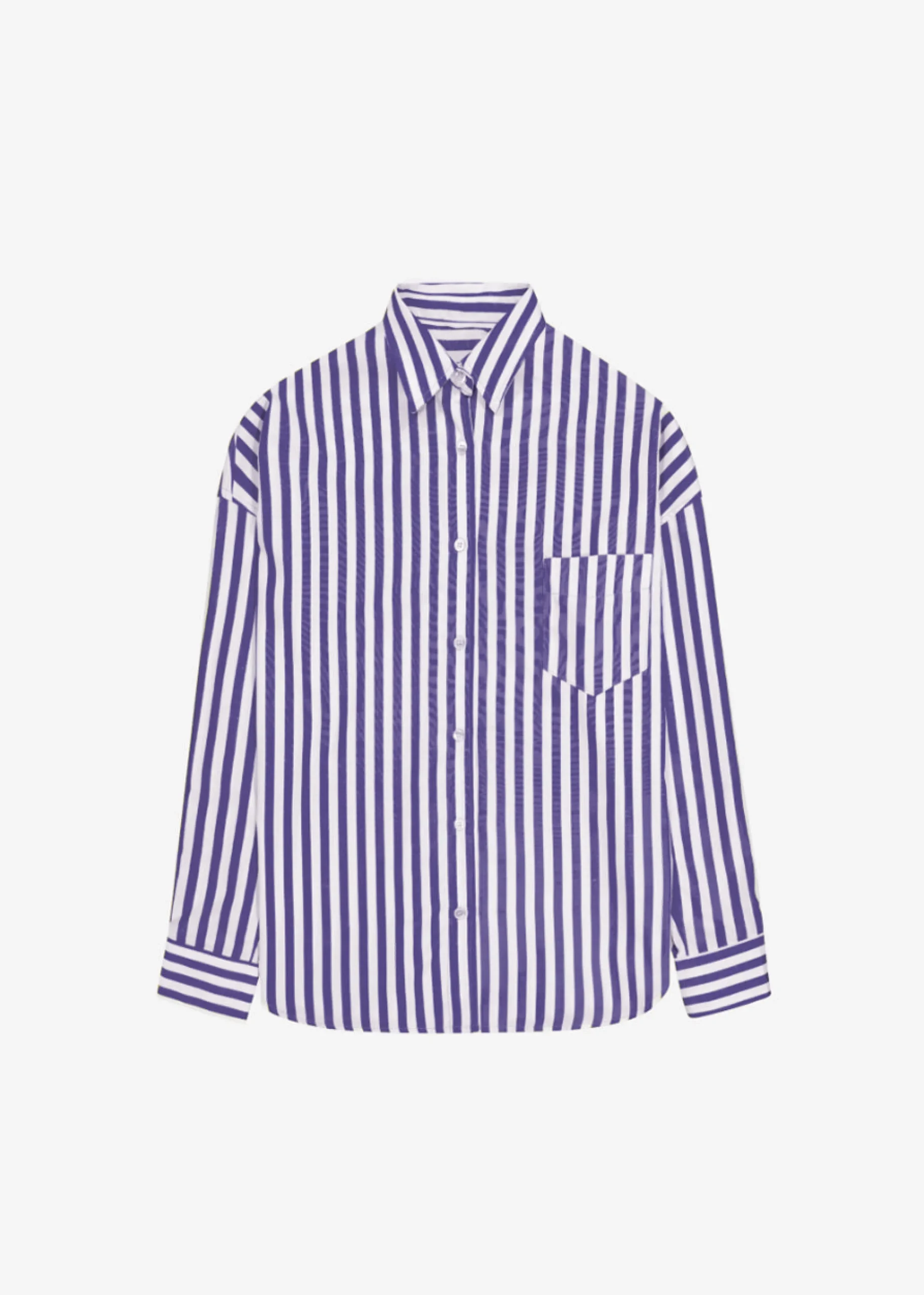 The Frankie Shop Lui Stripe Shirt Deep Blue Hot