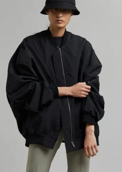 The Frankie Shop Lumi Bomber Jacket Black Outlet