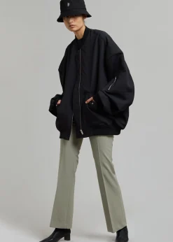 The Frankie Shop Lumi Bomber Jacket Black Outlet