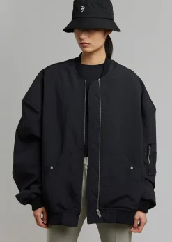 The Frankie Shop Lumi Bomber Jacket Black Outlet