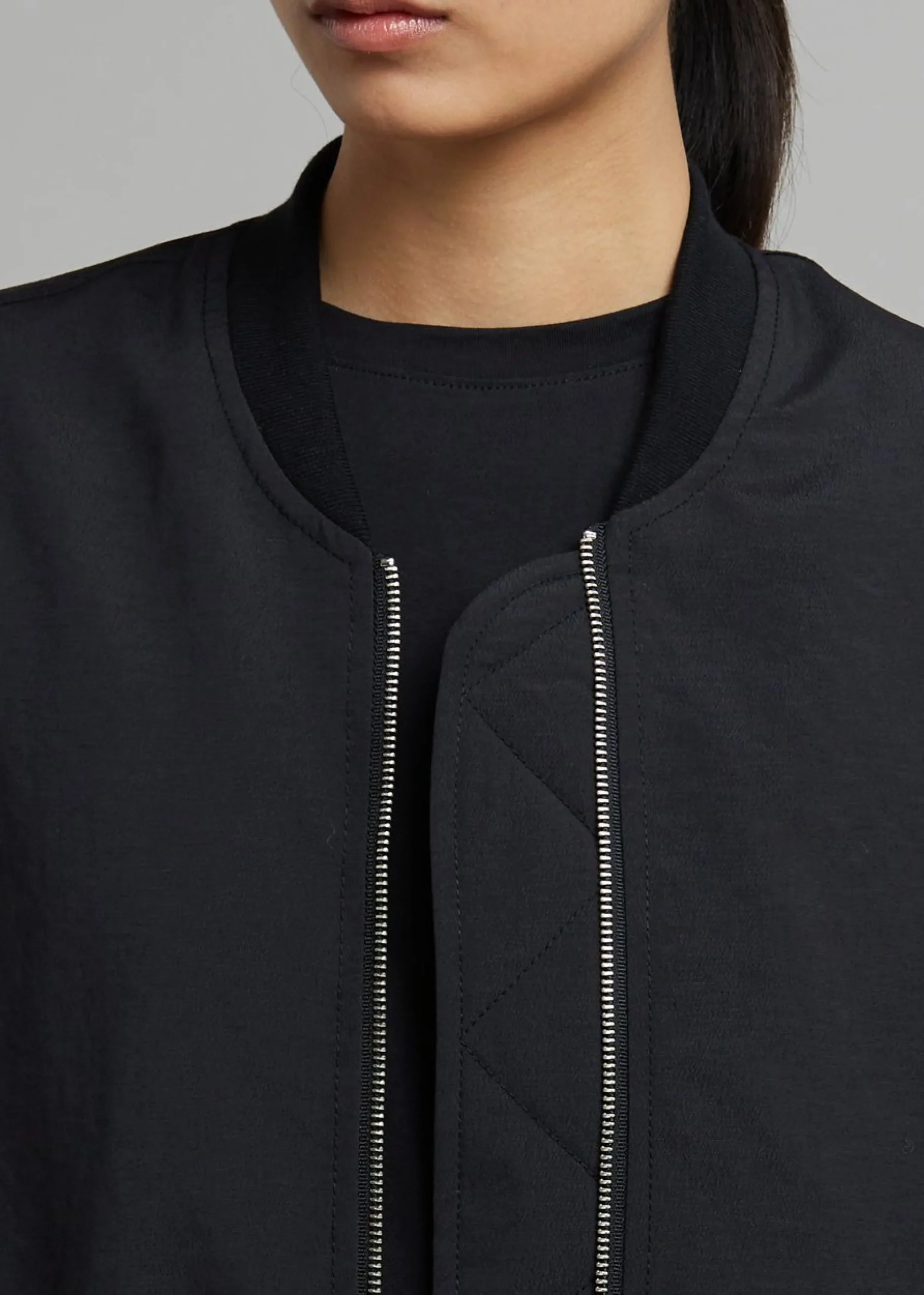 The Frankie Shop Lumi Bomber Jacket Black Outlet