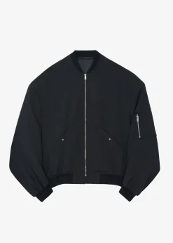 The Frankie Shop Lumi Bomber Jacket Black Outlet