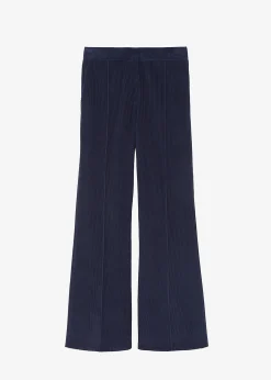 The Frankie Shop Lydian Corduroy Flare Pants Navy