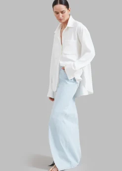 The Frankie Shop Macie Pocket Shirt Ivory Outlet