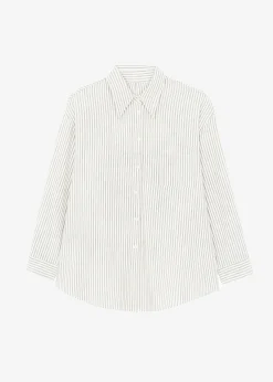 The Frankie Shop Madelen Shirt Charcoal Stripe