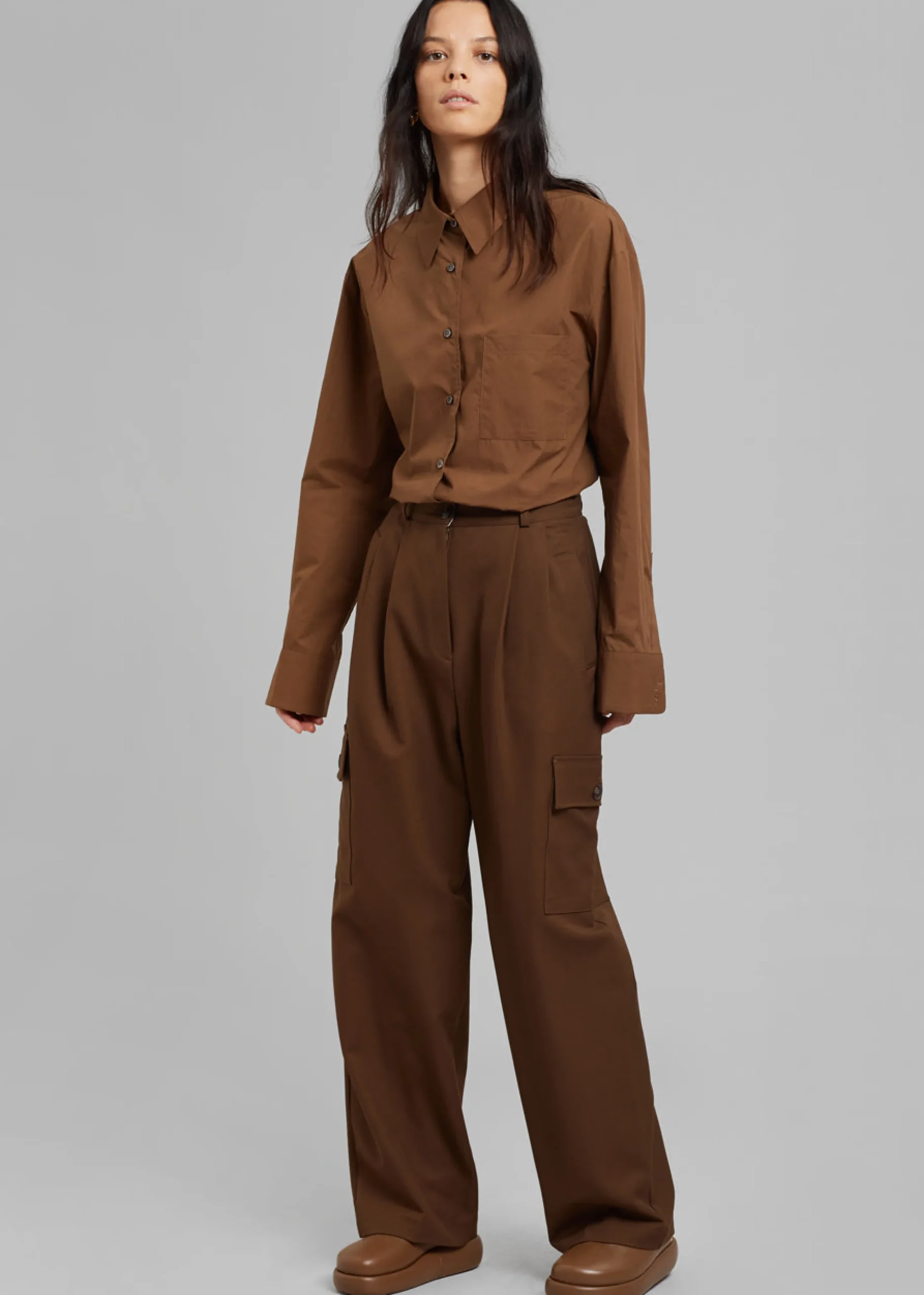 The Frankie Shop Maesa Cargo Pants Brown Hot