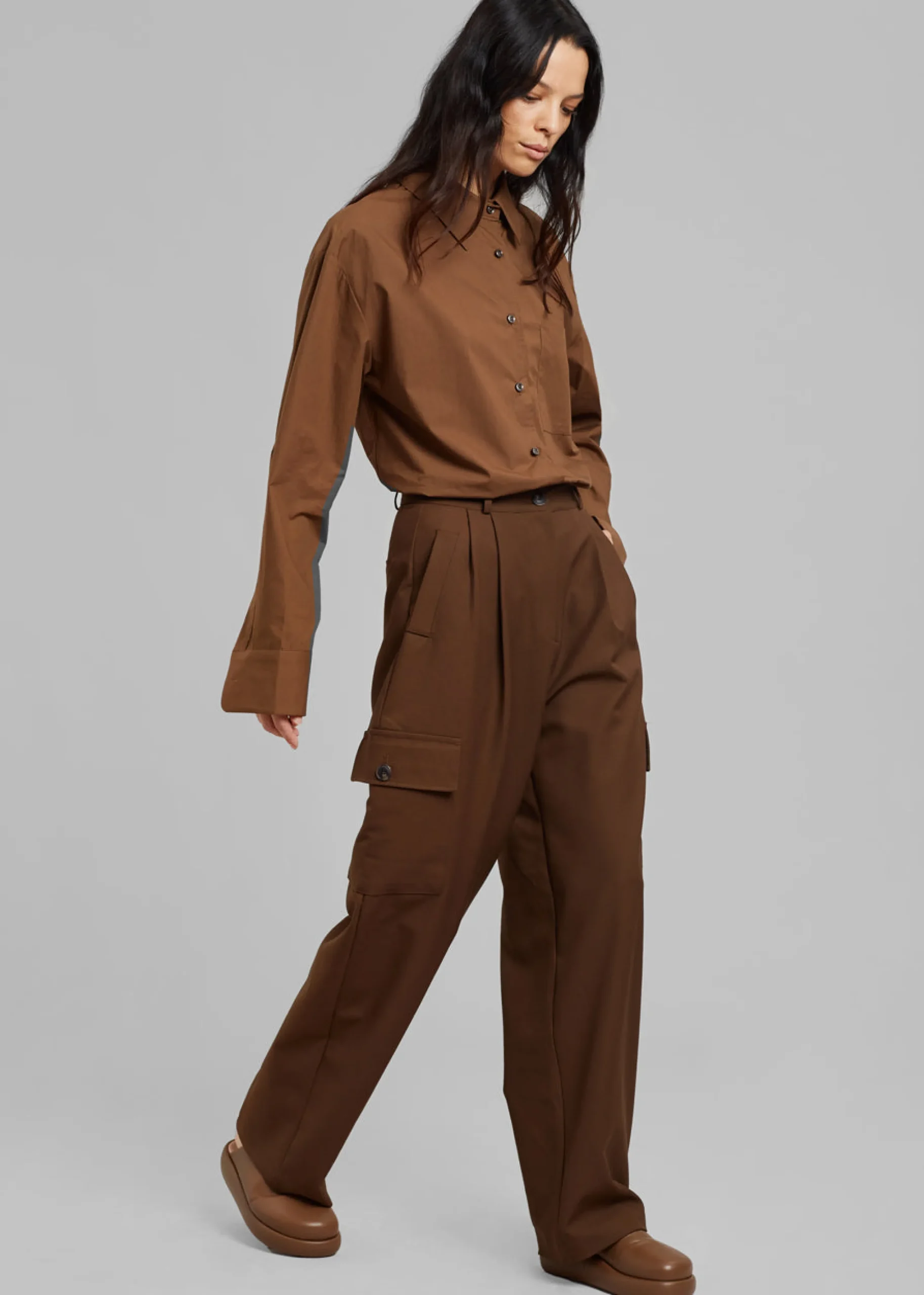 The Frankie Shop Maesa Cargo Pants Brown Hot