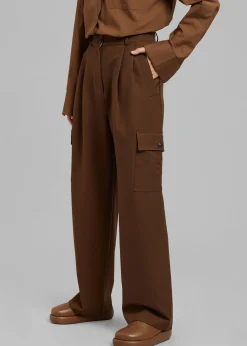 The Frankie Shop Maesa Cargo Pants Brown Hot