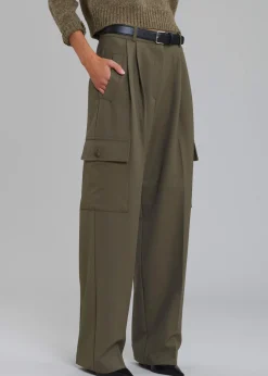 The Frankie Shop Maesa Cargo Pants Olive Best