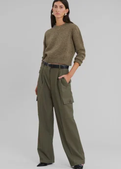 The Frankie Shop Maesa Cargo Pants Olive Best