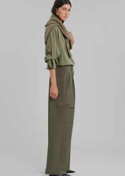 The Frankie Shop Maesa Cargo Pants Olive Best