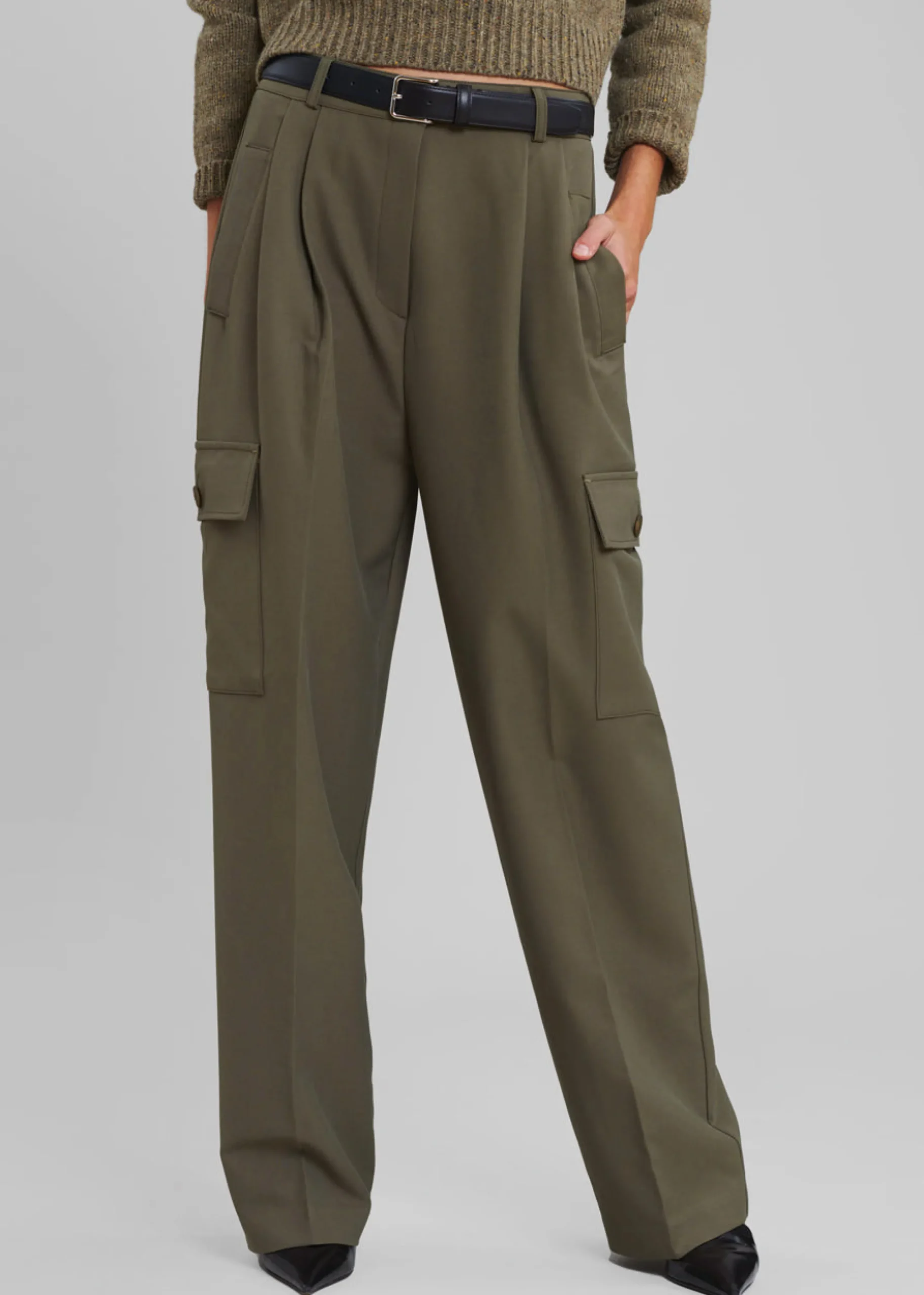 The Frankie Shop Maesa Cargo Pants Olive Best