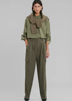 The Frankie Shop Maesa Cargo Pants Olive Best