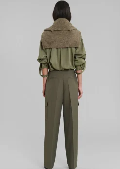 The Frankie Shop Maesa Cargo Pants Olive Best
