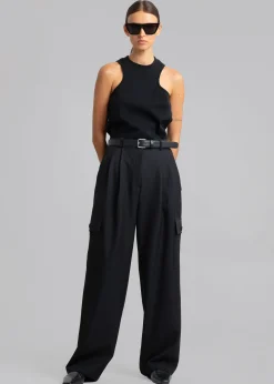 The Frankie Shop Maesa Cargo Pants Black Hot