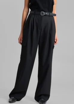 The Frankie Shop Maesa Cargo Pants Black Hot