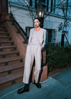 The Frankie Shop Maesa Cargo Pants Taupe Melange Hot