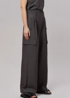 The Frankie Shop Maesa Cargo Pants Charcoal Clearance