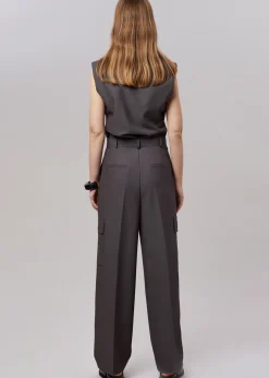 The Frankie Shop Maesa Cargo Pants Charcoal Clearance