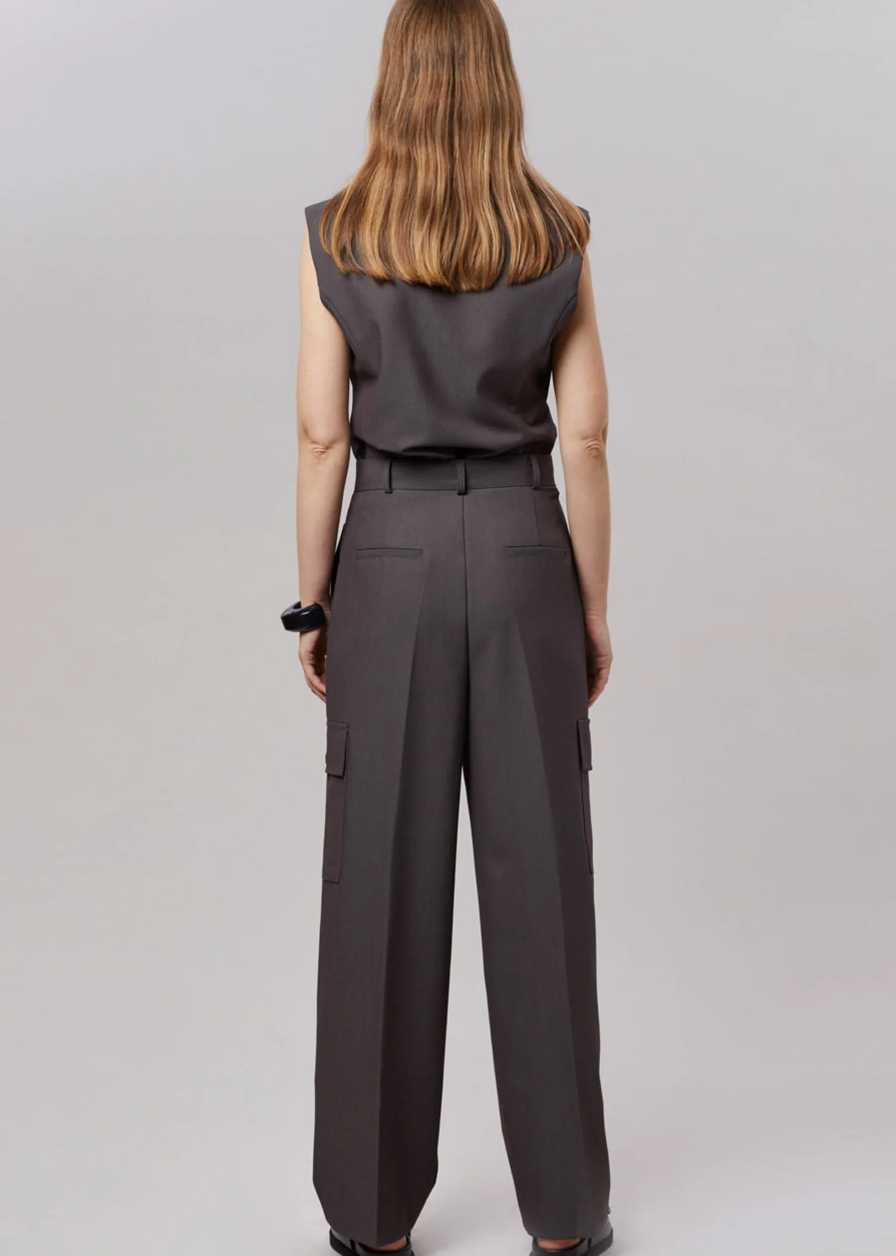 The Frankie Shop Maesa Cross Vest Charcoal Best