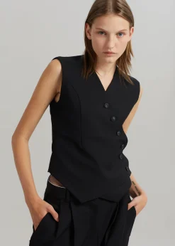 The Frankie Shop Maesa Cross Vest Black Best