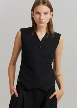 The Frankie Shop Maesa Cross Vest Black Best